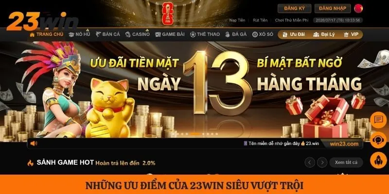 Những ưu điểm của 23WIN siêu vượt trội